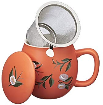 La Via del Te - Tetera de Porcelana con Filtro de Acero Inoxidable, 0,35 l, Camelia Celadon Matt