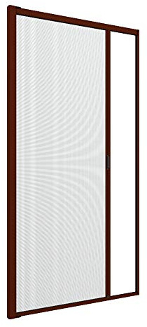 Zanzanet Zanzariera laterale orizzontale ultra sottile cassonetto 32mm su misura porta finestra scorrevole avvolgibile a molla antivento personalizzabile colori e reti Made in Italy Marrone