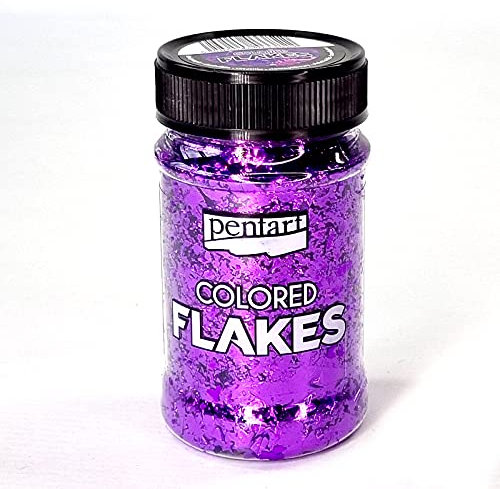Zita`s Creative Colored Flakes - dunkel lila. Metallflocken, Glitterflocken, Metallflolie