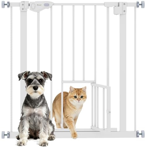 PawHut Barrera de Seguridad para Perros Extensible 74-80x76,2 cm Blanco
