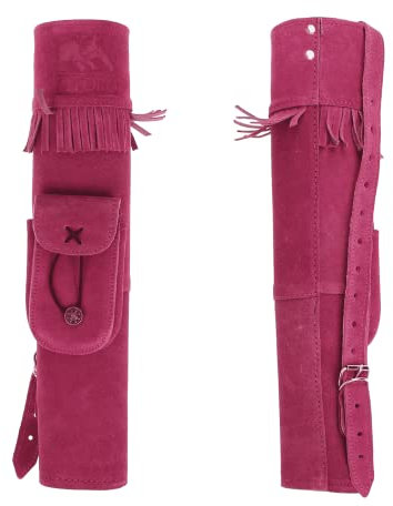 elToro Wild Colorz Fringe - Rückenköcher; Robustes Wildleder und attraktive Farben, Zubehör für Pfeil und Bogen (Pink)