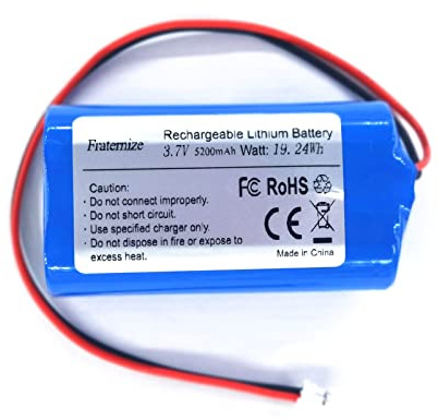 5200 mAh 3,7 V wiederaufladbarer Lithium-Akku 3,7 V mit einem Akku JST-PH JST 2.0/2P Batchage Pack für Elektronik, Spielzeug, Beleuchtung, Ausrüstung, Lautsprecher