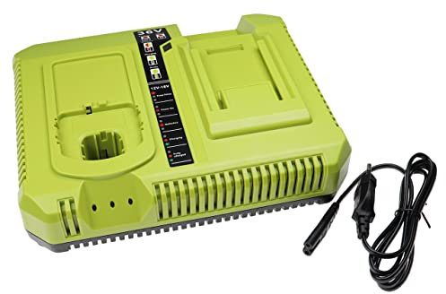 vhbw caricabatterie duale 36 V compatibile con Ryobi 40V 14 IN Brushless Chain Saw batterie Ni-Cd, NiMH, Li-Ion di attrezzi/tagliaerba