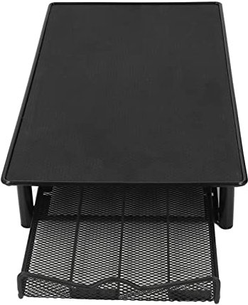 Kaffeepad-Schublade, Kompatibel mit 40 Pads Pack Holder Compact Unter der Kaffeekannen-Aufbewahrung Schiebeschublade Home Kitchen Counter Organizer (Schwarz)