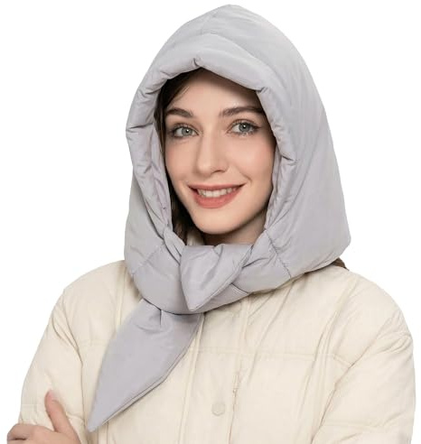 ZLYC Damen Winter Sturmhauben Stricken Winddicht Daunen Beanie Mütze
