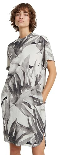G-Star RAW Damen Printed Loose T-Shirt Kleid, Mehrfarben (Antarctica watertexture Palm D24484-D611-G636), M