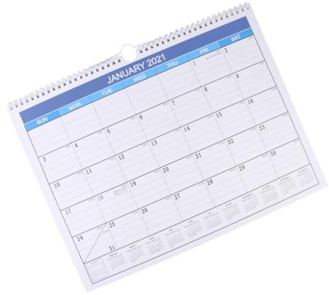 Operitacx Tischkalender Kalender Mit Englischer Ausgabe Praktischer Terminkalender Aus Hochwertigem Papier Für Schreibtisch Oder Aufhängen