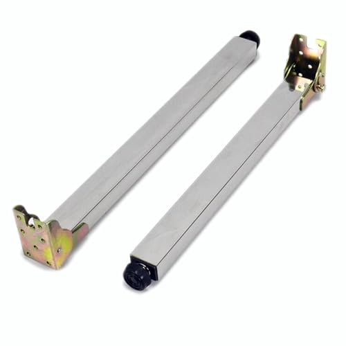 SATRJT Tischbeine, 30–150 cm, verstellbare Schreibtischbeine, klappbare Möbelbeine, Teleskop-Beine, Frühstücksbar, Esstischbeine, Edelstahl, DIY-Möbel, Tischbeine (Dicke: Silber, Größe: 42 cm)