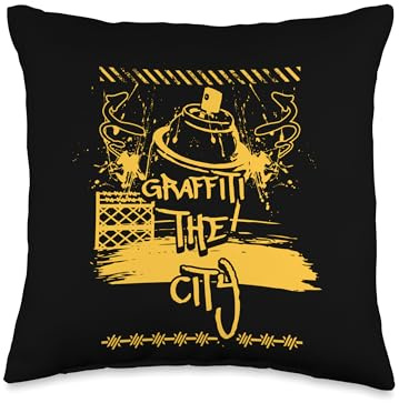 GRAFFITI SPRAY PAINT SPRAYCAN GRAFFITI MARKER GRAFFITI TIPS Throw Pillow