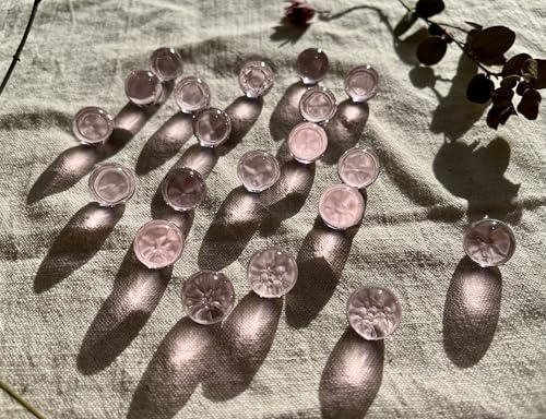 FAIRY TAIL & GLITZER FEE 20 Stück Kristall Glas Murmeln Rosa Hochwertige Glaskugeln für Dekoration Sammlungen kreative DIY-Projekte 16 mm Durchmesser Glaskugeln