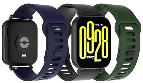 Bigqin 3 Pièces Bracelets Compatibles avec Xiaomi Redmi Watch 5 Active/5 Lite/Huawei Watch GT 5/4 46mm Strap Sport Band 5.5-8.7 Bracelets Silicone de Rechange pour Montres Connectées