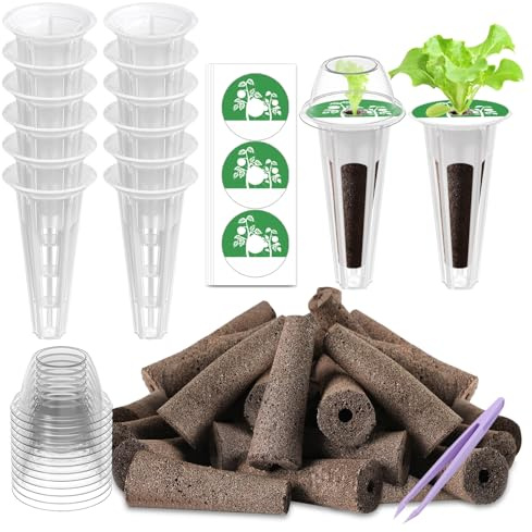 DRYADES Kit di semi compatibile con Aero Garden e di tutte le marche, kit per coltivare qualsiasi cosa, per sistema di coltivazione idroponica da giardino interno, con 24 spugne da coltivazione, 12