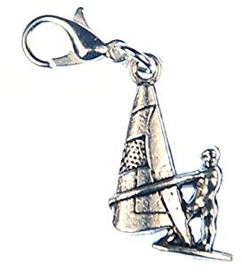 Miniblings Surfer Windsurfer Surfen Charm Surfbrett Beach silber versilbert | Anhänger zum Kombinieren, in Berlin montiert, ein Fundstück für Sammler