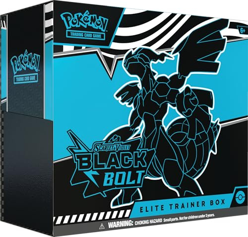 Pokemon TCG: Scarlet & Violet - Black Bolt Elite Trainer Box (Z) EN, ETB, Tarjetas coleccionables, 10-10037-112