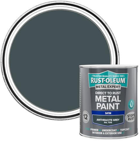 Rust-Oleum Metal Expert Paint Satin Anthracite Grey 750ml