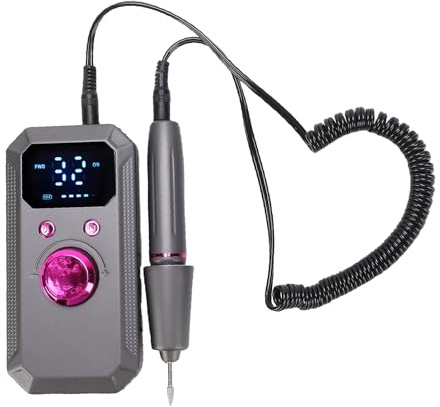 TARSHYRY Kit de Perceuse à Ongles électrique, Machine Professionnelle, Portable, Rechargeable, sans Fil, Polisseuse sans Fil, Noire, pour Salon et Maison