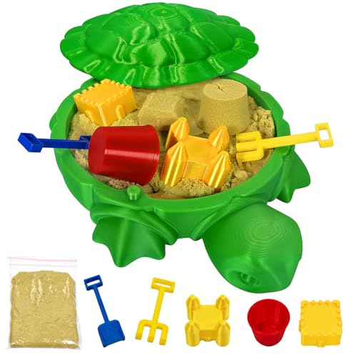 Estairkas Mini Turtle Sandbox Zen Garden for Desk, Desktop Turtle Sand Box with Lid, Funny Desk Accessories Zen Garden Kit for Work, Valentine - Day Gifts