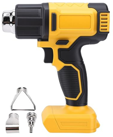 Oreilet Pistola de Calor Inalámbrica, Flujo de Aire Ajustable de 50-520 °C con Pantalla LCD Digital para Encoger PVC, Decapar Pintura, Manualidades, Envoltura Retráctil de Resina