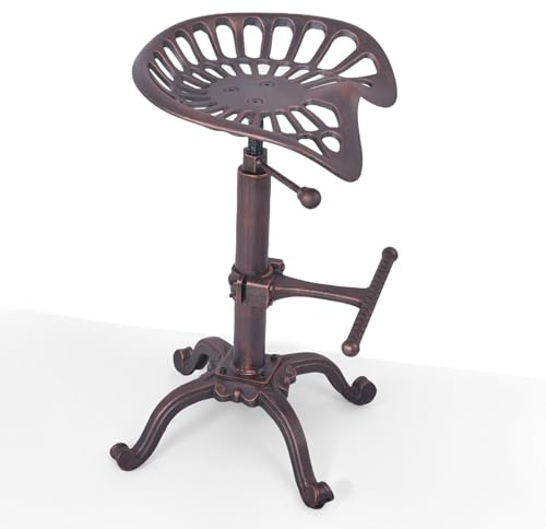 Diwhy Rustikal Industrie Farmhouse Traktor Sitz verstellbar Bar Hocker Industrie Bar Stuhl Kupfer