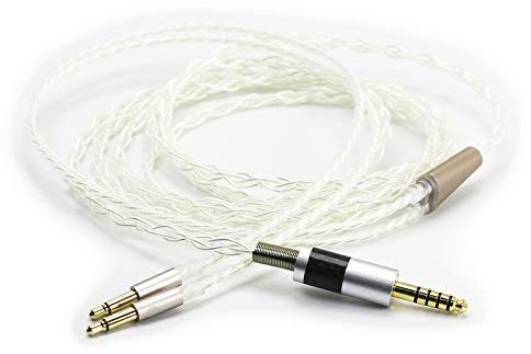 Ablet - Cavo HiFi placcato argento con maschio bilanciato, 4,4 mm, compatibile con cuffie Denon AH-D600, AH-D7200, AH-D7100, Meze 99 Classics, Focal Elear, e con Sony WM1A, NW-WM1Z, PHA-2A