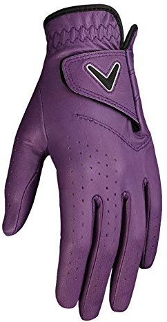 Callaway Golf Opti Color Glove (Worn on Left Hand, Ladies, Large, Purple)