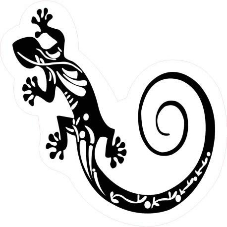 Gecko salamandre 9865 autocollant adhésif sticker Taille : 4 cm
