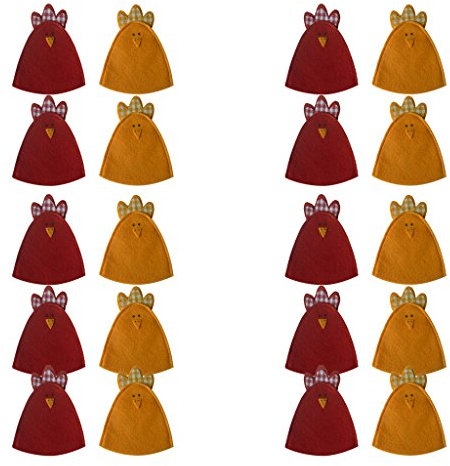 joyMerit 20x Ostern Dekoration Eiwärmer Huhn Eierwärmer Eierhut Frühstück Tisch Deko Geschenk, Filz