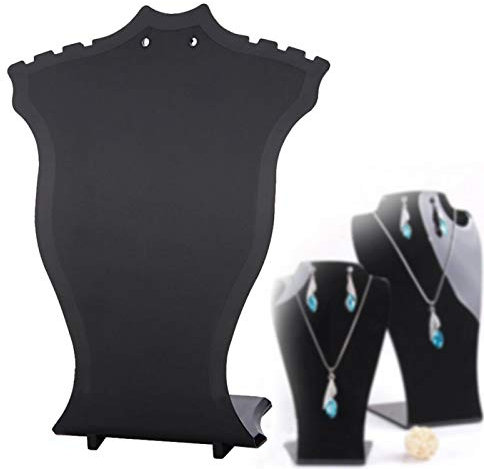 Présentoir de bijoux pour collier et buste de mannequin,organisateur de bijoux résistant à la déformation avec stand noir