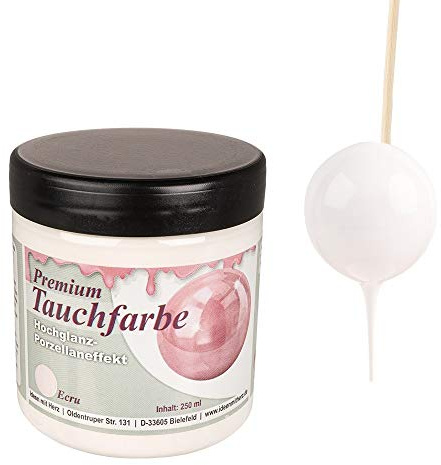 Ideen mit Herz Premium-Tauchfarbe mit Hochglanz-Porzellaneffekt | 250 ml (ecru)