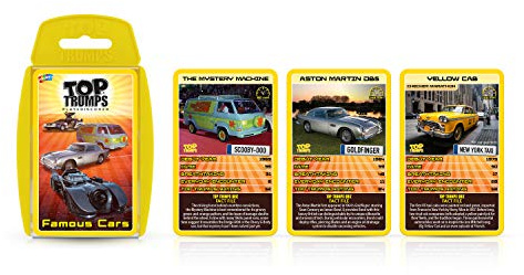 Top Trumps Berühmte Autos Kartenspiel