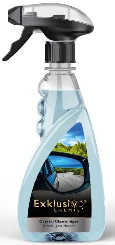 Exklusiv Chemie® Detergente per vetri Auto | Detergente per vetri Auto | Effetto Perline, Antistatico, Senza Strisce per finestre | Detergente per vetri Auto & Parabrezza | 500ml