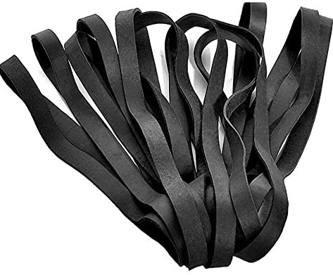 20 Stück schwarze, große, dicke Gummibänder, hochelastische Mehrzweck-Gummibänder, strapazierfähig, UV-hitze- und kältebeständige Bänder für Mülleimer, Angeln, Büro, Zuhause, Bankordner, Ordner