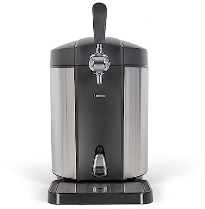 Livoo, Tireuse à bière DOM463, Compatible avec les fûts Heineken® de 5 L, Période de conservation de la bière : 30 jours, Système de refroidissement thermoélectrique intégré