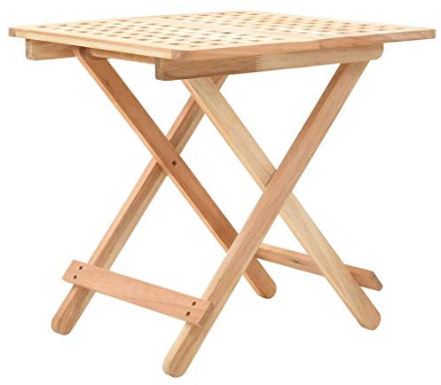RONGQI Table d'appoint,Table Basse,Table d'appoint Bout de Canapé,Table dappoint Salon,Table d'appoint Pliante 50 x 50 x 49 cm Bois de Noyer Massif