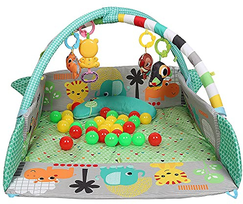 Baby-Spielmatte mit Musik, Kick-and-Play-Klavier, Fitnessmatte mit abnehmbarem Klavierspielzeug,Babyausstattung für Neugeborene, Babyspielzeug ab der Geburt,Grün (Typ B)