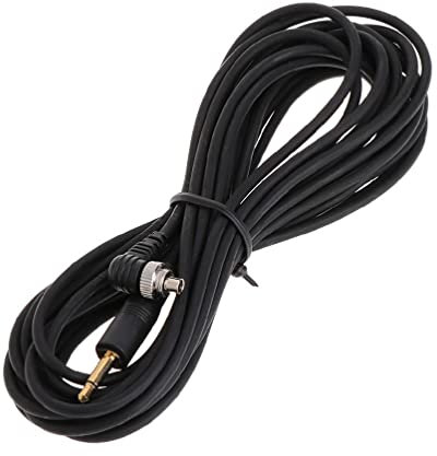 3.5mm Plug to Male Flash PC Sync Cord Cable Light Trigger For Studio Photography Hot Shoe Cover protection cover Digital Camera Lens Converter Adapter Rear Travel Camera Mount Base Tripod Support