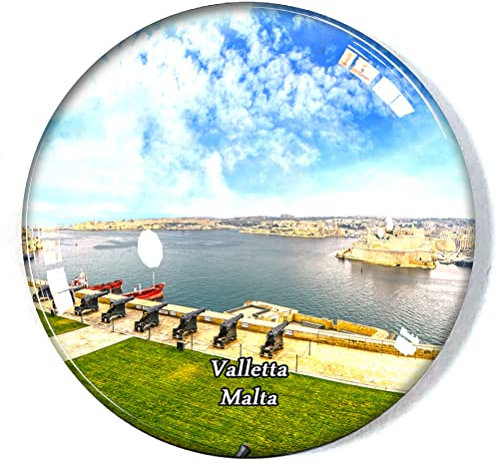 Calamita per frigorifero Valletta Malta, per frigorifero, congelatore, souvenir, decorazione, magnete adesivo per vetro