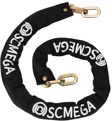 SCMEGA Robuste Sicherheitskette, 8 mm, gehärtete Stahllegierung, unschneidbare Fahrradkette, dicke quadratische Kette für Diebstahlschutz, Motorräder, Fahrräder, industrielles Eigentum, wertvolle