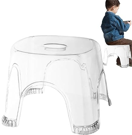 itrimaka Klare Duschbank - Wasserdichter, Rutschfester, transparenter Hocker - Durchsichtiger Sitz, Dusch-Eckhocker, Eckbank für Badezimmer, kleine Duschräume, Duschhocker