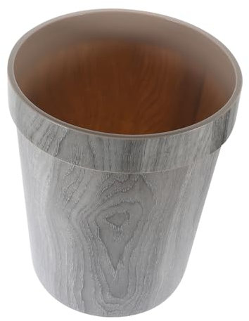 Cabilock Papelera De Baño Imitación De Madera Cubo Basura Reciclaje Práctica y Duradera