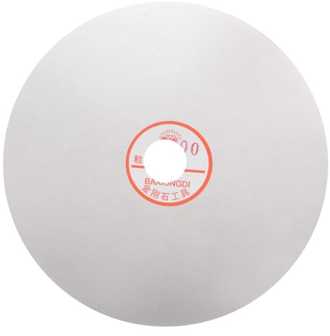 sourcing map Disque de ponçage diamant - 200 mm - Grain 2000 - Trou d'arbre de 2,5 cm - Disque de polissage plat pour pierre précieuse, carrelage, porcelaine, verre, pierre, métal