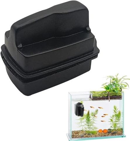 vcsjw Aquarium Scheibenreiniger Magnet,Aquarium Glasreiniger,Aquarium Magnet Scheibenreiniger,Magnetisch Bürste Aquarium Zubehör für 0,5 cm Dicke Aquarium - S(5,6x3,5x4,2cm)