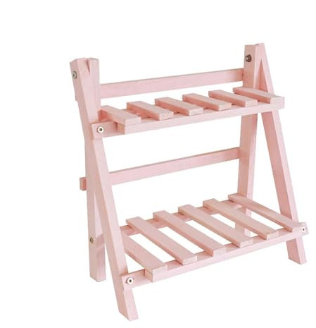 Pflanzenregal – Holzständer, kleine Pflanzenregale, langlebig, niedliches Schreibtisch-Pflanzenregal, platzsparender Pflanzenständer für Fensterbank, Schreibtisch