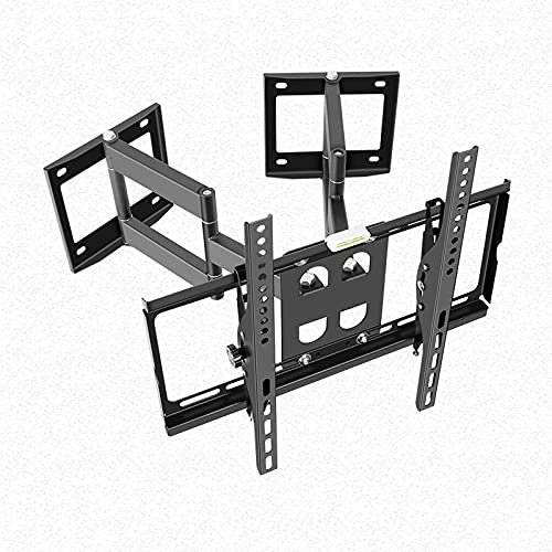Meuble TV d'angle moderne avec extension de support mural à mouvement complet compatible avec la plupart des téléviseurs à écran plat de 32 à 70 pouces - Support pivotant et inclinable à double bras