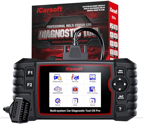 iCarsoft CR PRO OBD2 Auto Diagnostica, Diagnosi Auto Professionale in Italiano per Tutti i Sistemi, 9 Funzioni di Ripristino, Reset Olio/EPB/BMS/ETC/SAS/INJ/TPMS/DP-F/ABS, Aggiornamento a Vita