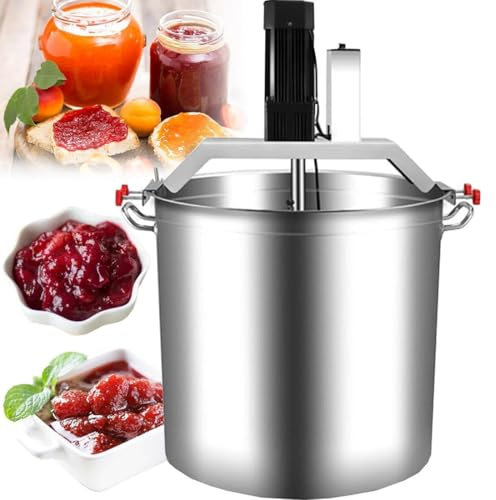 Miscelatore Automatico per Salse E Marmellate 40 L/80 L, Raschietto per Mescolare a 4 Lame, Macchina per Friggere Salse E Zuppe Con Fondo per Condimenti in Pentola Calda,80L