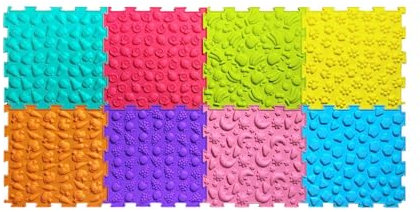 F Fityle Massagesspielmatte, Spielmatte Kinder Puzzle Teppich sensorische Böden Matte ineinandergreifende Bodenfliesen für Jungen Mädchen Kinder, 8 Stück