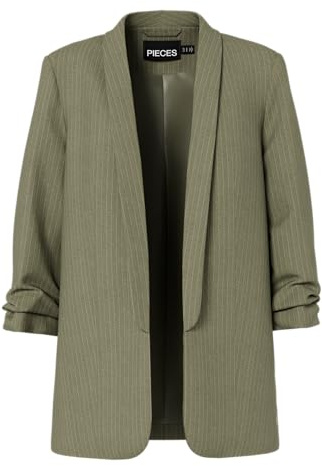 PIECES Pcbosella 3/4 Pinstripe Blazer Noos BC Pcbosella 3/4 Pinstripe Blazer Noos BC Donna (Pacco da 1)