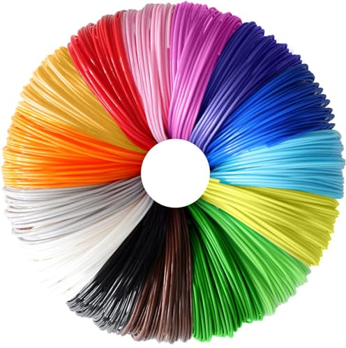 3D Drucker Filament 1.75mm PCL - 10 Farben, Je 10m, Filament-3D-Druckmaterialien, 3D Stift Filament, für Niedrige Temperaturen, 3D Kinder Stift and 3D Druck Stift Zubehör
