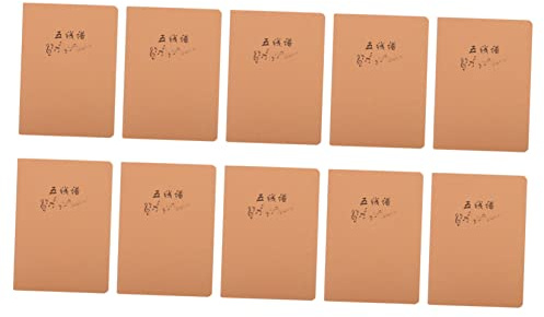 DOITOOL 10 Stück Teiliges Übungsheft für Notenlinien für Glattes für Einfaches Schreiben Aufklappbar Perfektes für Lehrer und Freunde
